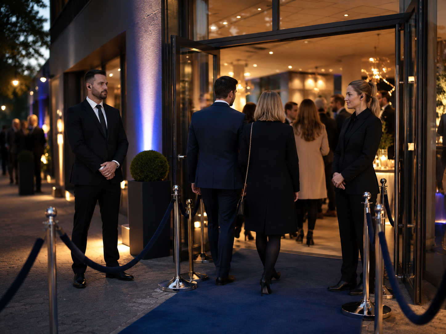 Eröffnung mit Besuchern und Veranstaltungsfläche